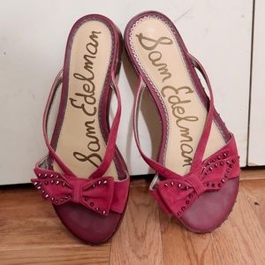 Sam Edelman Pink fuchsia leather sandals